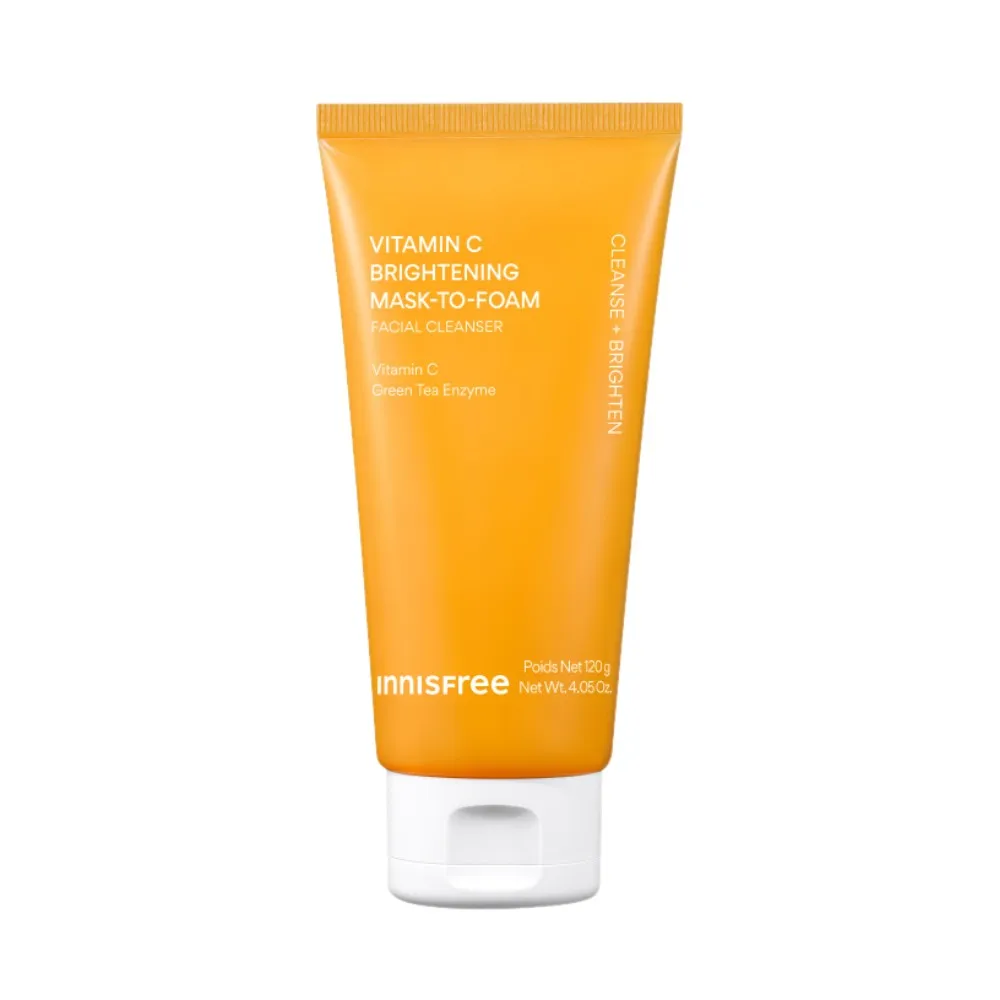 【innisfree】維他命C亮白泥膜潔面乳120g (潔顏、卸妝、亮白 3效合一)