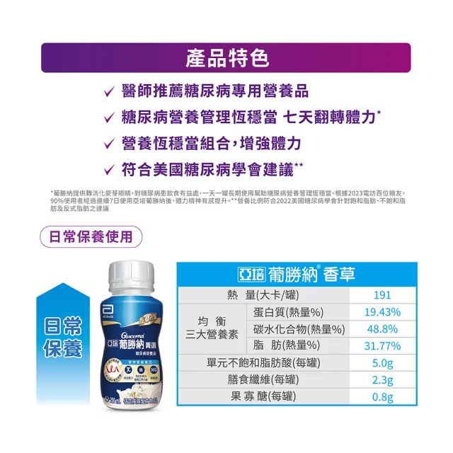 【亞培】任選-葡勝納菁選糖尿病營養品-原味+纖維/香草口味 200ml x24入 x2箱(糖尿病適用)