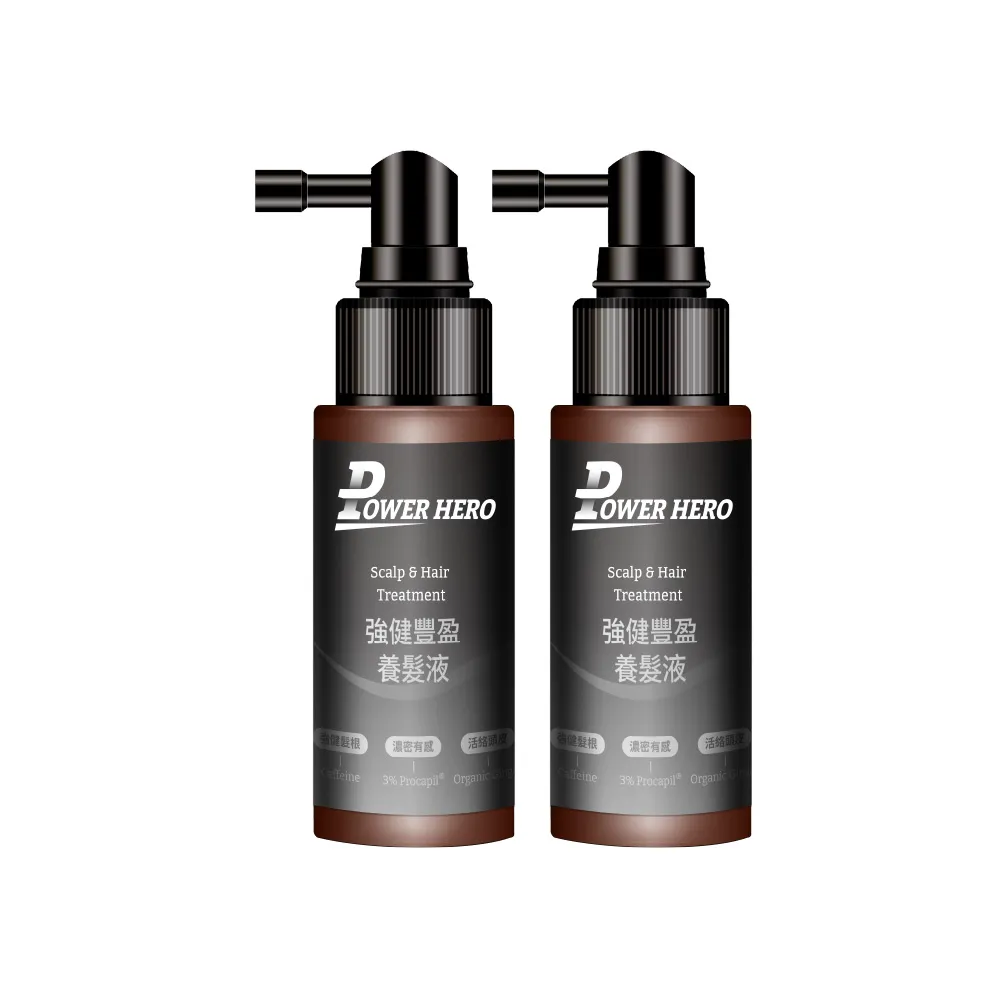 【PowerHero 勁漢英雄】養髮液60mlx2入組(強健豐盈)
