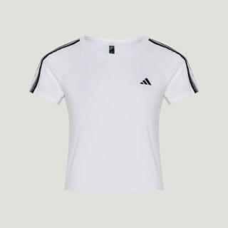 【adidas 愛迪達】Fav 3s Tee 1 女 T恤 運動上衣 休閒短袖 白 經典款(KZ1526)