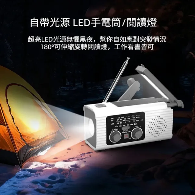【Quality 聚家】收音機 太陽能收音機 應急收音 充電照明 防災收音機 手搖充電/長效續航/雙光源照明