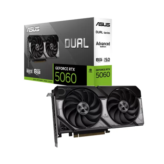 【ASUS 華碩】Dual GeForce RTX™ 5060 8GB GDDR7 OC Edition Advanced 超頻版 顯示卡