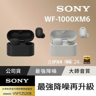 【SONY 索尼】WF-1000XM6 旗艦真無線藍牙耳機 (公司貨保固12+6個月)