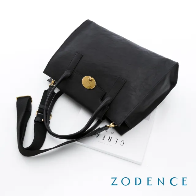 【ZODENCE 佐登司】MONA義大利植鞣革手提斜背包-大