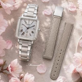 【CITIZEN 星辰】xC系列 限量 超級鈦方形 光動能電波時計腕錶/25mm(ES9500-51A)