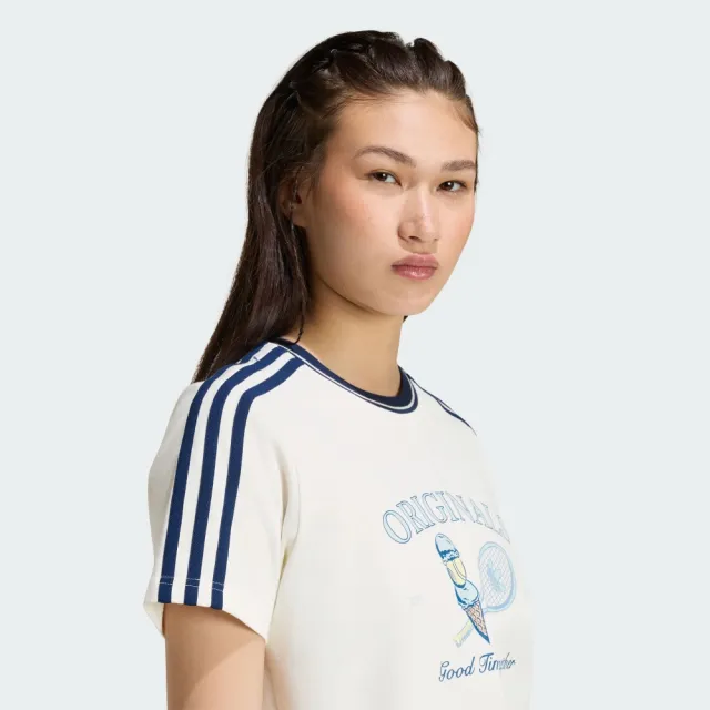 【adidas 愛迪達】運動 休閒 短袖 T恤 女上衣 SPORTS TEE SS W(KX6887)