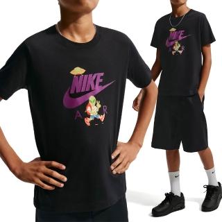 【NIKE 耐吉】K Nsw Tee Bts Alien 大童 童裝 黑色 Logo 印花 T恤 短袖 IO1987-010