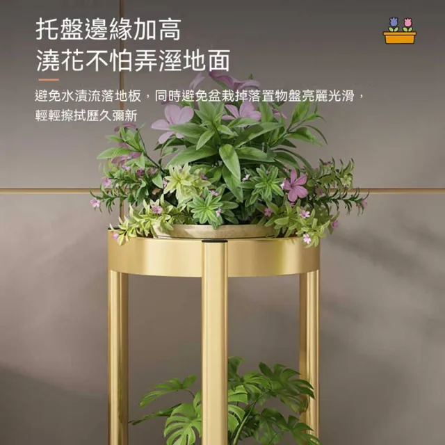 【AnDa 安達】輕奢鐵藝花架子客廳落地式移動多層陽台置物架室內綠蘿吊蘭擺放架