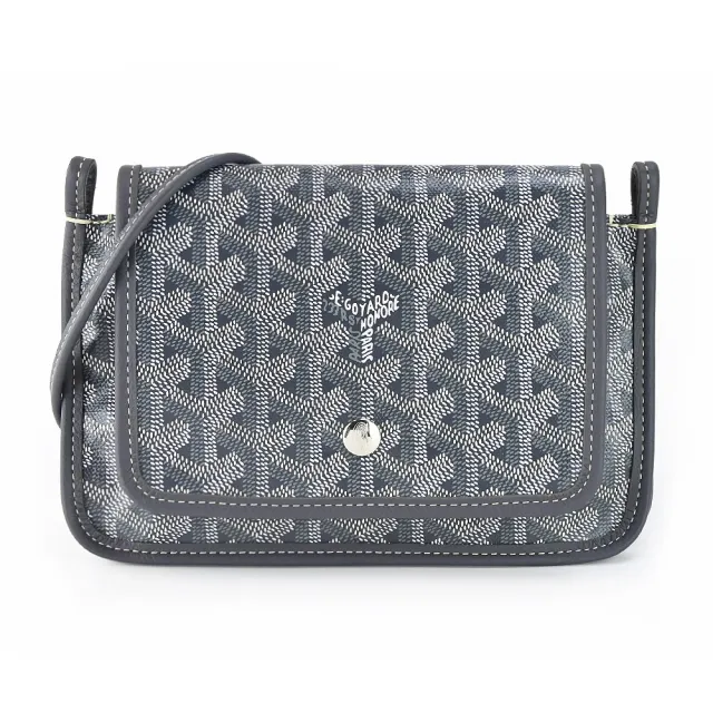 【GOYARD 高雅德】PLUMET 經典LOGO翻蓋扁斜背包(多色選)