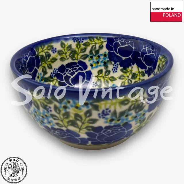 【波蘭陶】SOLO歐洲家居 正版原裝 波蘭原廠手繪 Vena 12CM 飯碗 小碗 甜點碗 置物碗 凡爾賽藍玫瑰系列