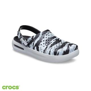 【Crocs】中性鞋 InMotion 舒樂虎紋印花克駱格 黑色/白色(214732-066)