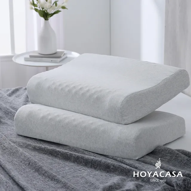 【HOYACASA  禾雅寢具】100%泰國天然乳膠枕-波浪曲線型-1入