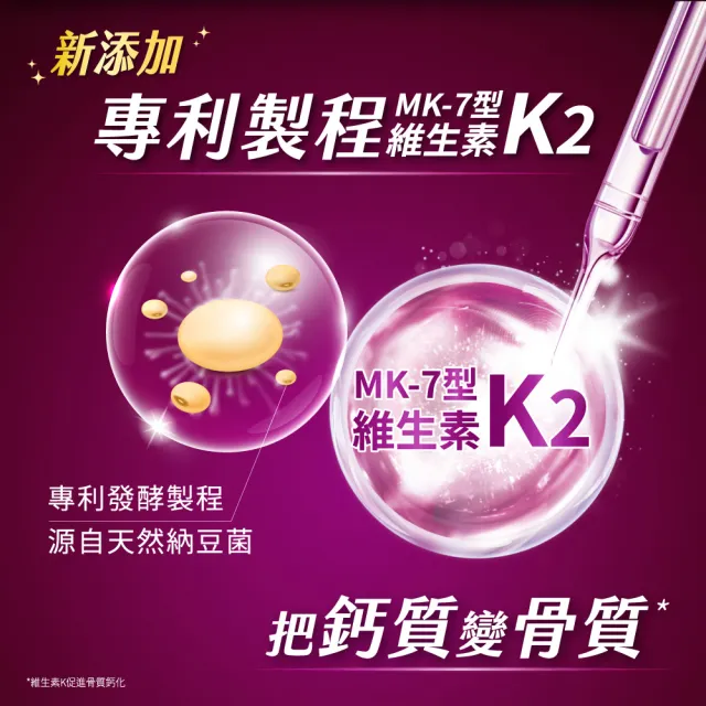 【挺立】樂活高鈣強力錠+K2配方 3盒組(95錠/盒-鍾欣凌推薦 升級配方 新添加維生素K2)