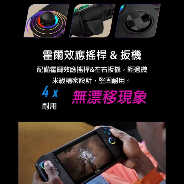 配件大禮包★【MSI 微星】Claw 7 AI+ 7吋電競掌機(Ultra 7-258V/32G/512G SSD/W11/A2VM-002TW)
