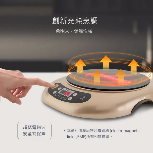 【Philips 飛利浦】抽UX20戰鬥陀螺_不挑鍋黑晶爐_HD4990