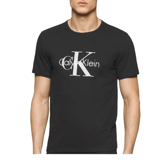 【CALVIN KLEIN】CK 圓領純棉 ck大logo印刷 短袖 T恤 短T 上衣 (透氣 舒適 百搭)