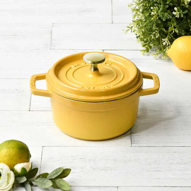 【STAUB】圓形琺瑯鑄鐵鍋16cm-顏色任選/新舊包裝隨機出貨(德國雙人牌集團官方直營)