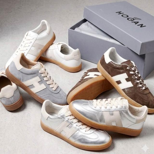 【HOGAN】Cool H 經典麂皮/全皮休閒鞋 德訓鞋-女鞋/多款可選(運動鞋 繫帶鞋 真皮)