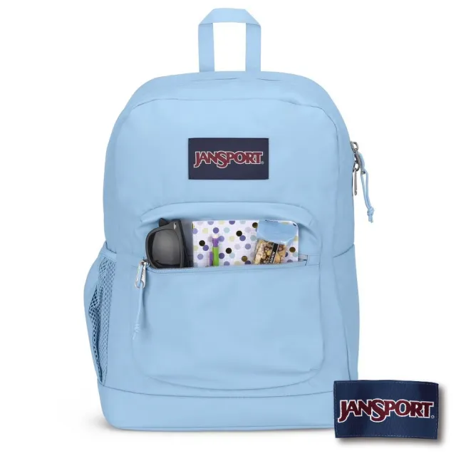 【JANSPORT】雙11 CROSS TOWN PLUS 校園系列後背包(粉嫩藍)