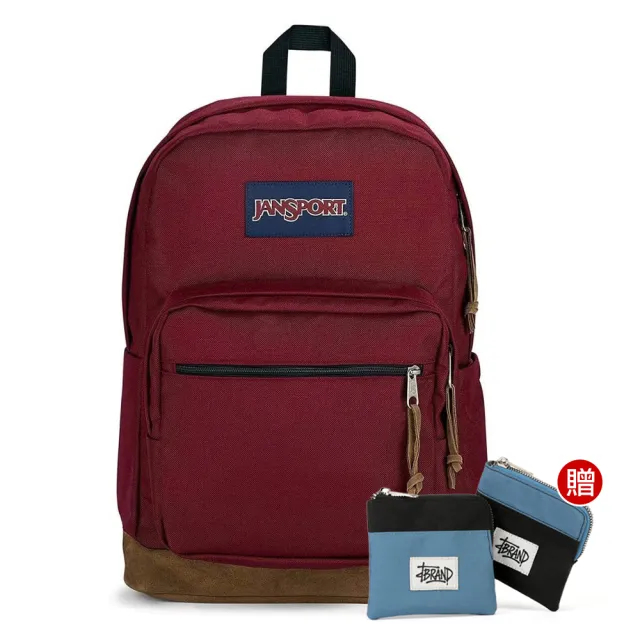 【JANSPORT】RIGHT PACK 校園系列後背包(酒棕紅)