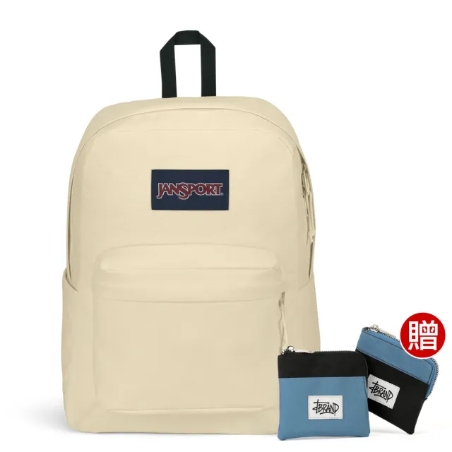 【JANSPORT】SUPERBREAK PLUS 校園系列後背包(椰奶白)