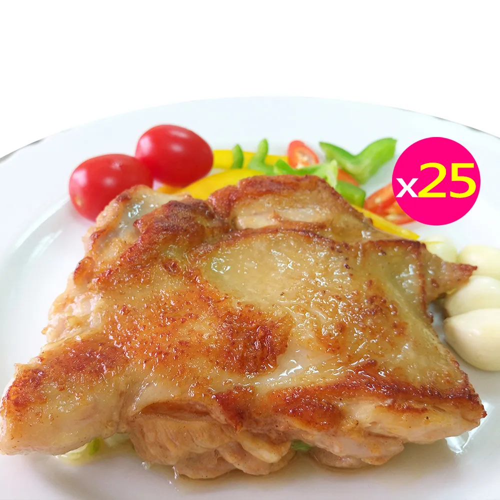 【卜蜂】醃漬去骨雞腿排-蒜味 超值25包組(200g/包_團購美食.居家料理.露營燒烤)