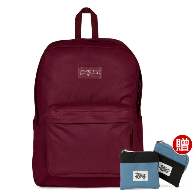 【JANSPORT】雙11 SUPERBREAK PLUS FX 校園系列後背包(櫻桃紅)