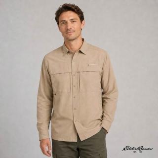 【Eddie Bauer】男性長袖機能防撕裂襯衫-卡其 11667216