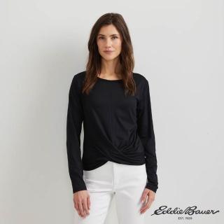 【Eddie Bauer】女性長袖涼感彈性機能上衣 黑色 21650970