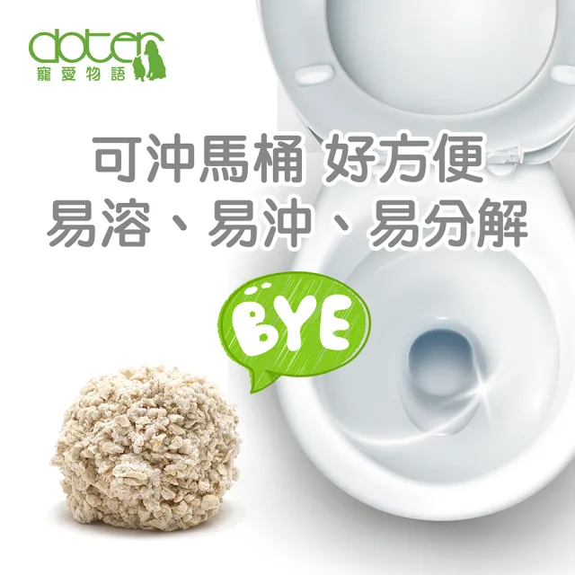【doter 寵愛物語】plant 輕植系豆腐砂14lb/6.35kg（3包/箱）極細型/破碎型(貓砂/豆腐砂/環保砂)