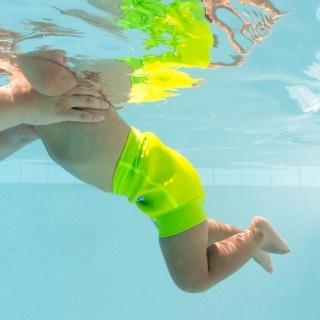 【Splash About 潑寶】尿布褲 3D 游泳 - 霓光萊姆綠(嬰兒泳褲)