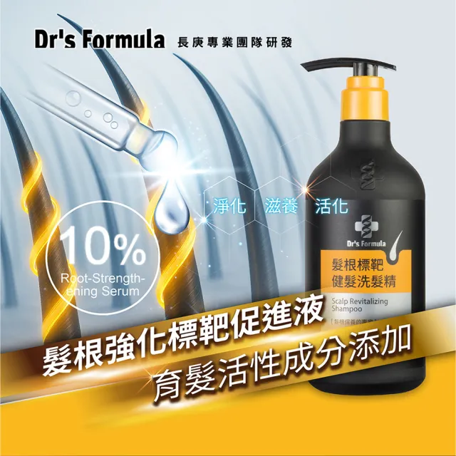 【Dr’s Formula 台塑生醫】髮根標靶健髮洗髮精580g 三入組/官方直營