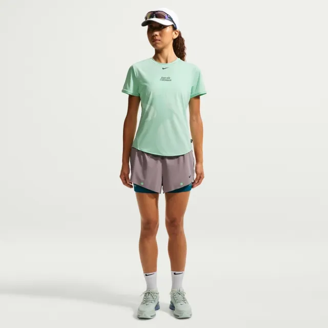 【NIKE 耐吉】短袖上衣 女 AS W NK SWIFT DF NIRT SS TOP 運動 休閒 綠色 (IV6615313)
