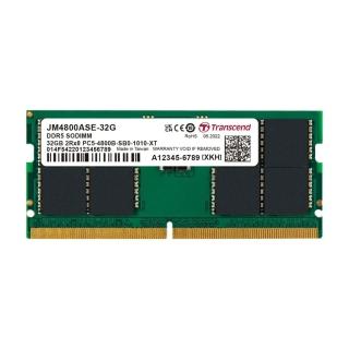 【Transcend 創見】JetRam 32GB DDR5 4800 SO-DIMM 筆記型記憶體 (JM4800ASE-32G)