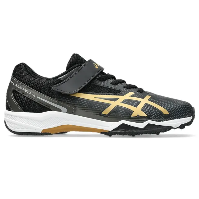 【asics 亞瑟士】慢跑鞋 童鞋 大童 運動鞋 緩震 魔鬼氈 LAZERBEAM SL-MG 黑 1154A232-001