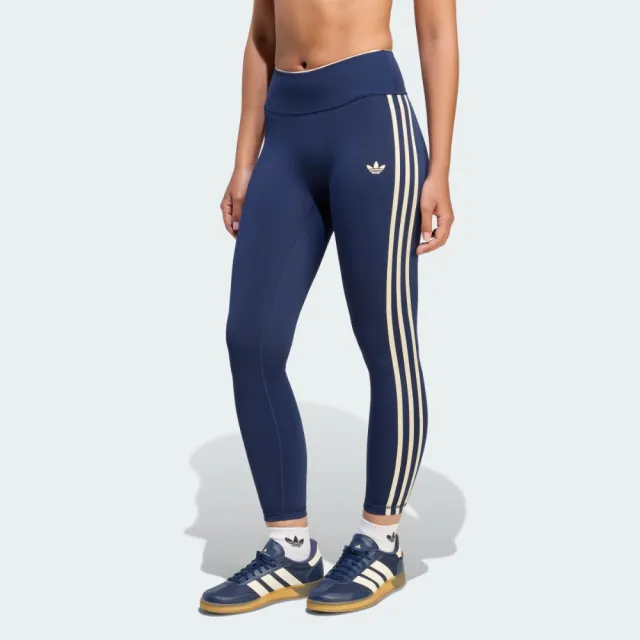 【adidas 愛迪達】緊身長褲 女 運動褲 瑜珈 OG SP LEG 78 藍 KT6960