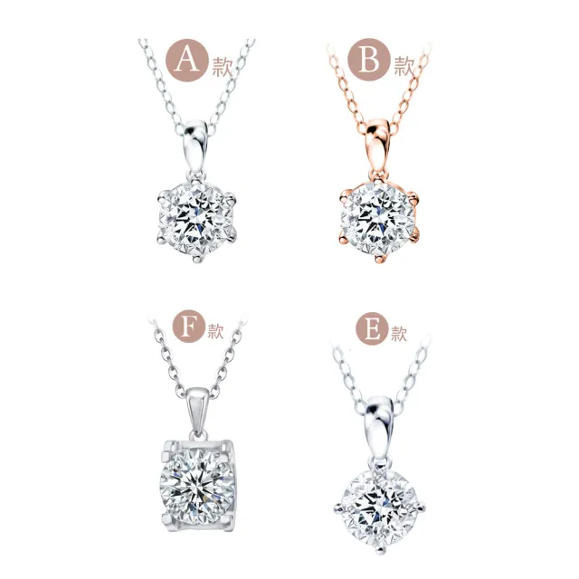 【King Star】七夕獻禮!! GIA 50分 D色 3EX 18K/鉑金台 天然鑽石項鍊 經典款(八心八箭 完美車工)
