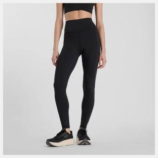 【NEW BALANCE】NB 緊身褲 長褲 25吋 高腰 速乾 運動 訓練 美規 女 黑色 (WP51141BK-F)