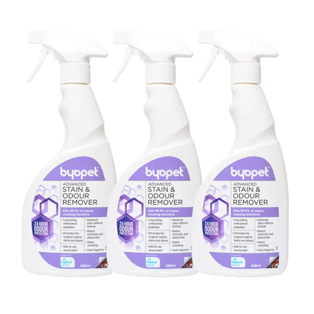 【Byopet】寵物抗菌 去漬除臭噴劑升級版 500ML*3入(8009)