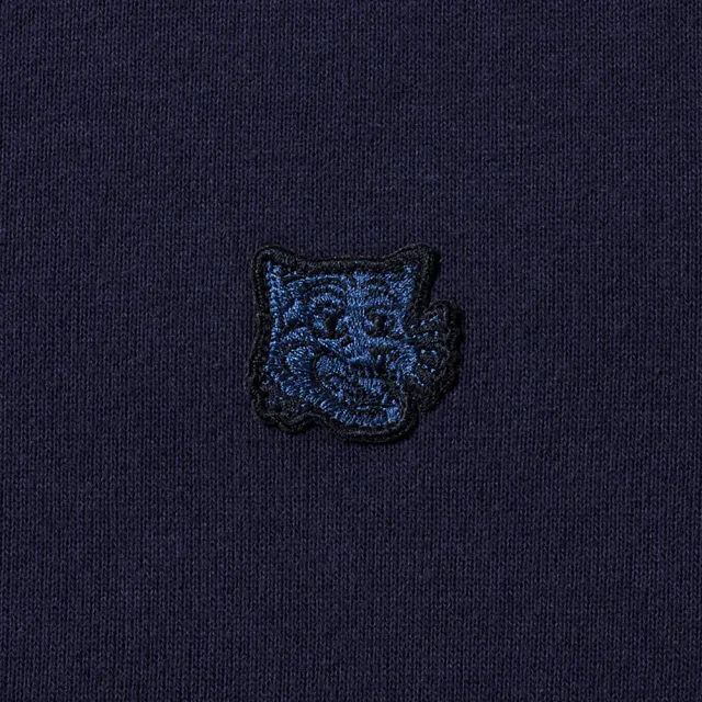 【Onitsuka Tiger】鬼塚虎 女款虎頭刺繡墨藍色長袖上衣 (2182B674-401)