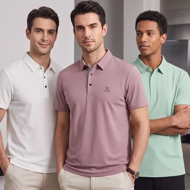 【巴黎精品】買一送一 現貨限搶 男POLO衫高爾夫球衫夏季冰絲涼感速乾短袖上衣(父親節送禮精選禮物b7a2)