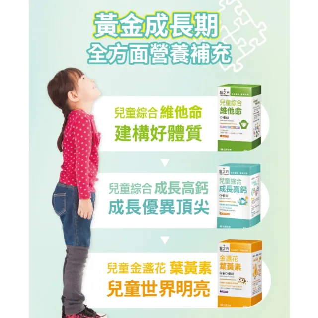 【台塑生醫醫之方】兒童綜合成長高鈣口嚼錠x5瓶(共300錠-李李仁代言-專利海藻鈣.專利益生菌.維生素D)
