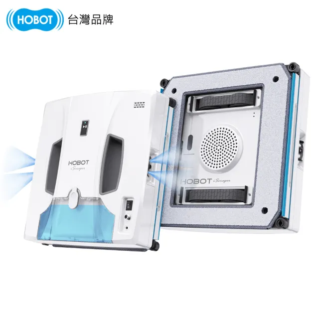 【HOBOT 玻妞】玻妞雙刮刀擦窗機器人HOBOT SP-10(獨家專利全新科技 擦窗機/二刀流擦窗機/附收納盒)