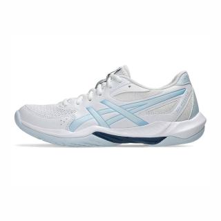 【asics 亞瑟士】GEL-Rocket 12 女 排球鞋 羽球鞋 室內運動 緩震 白水藍(1072A125-100)