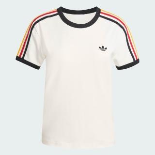 【adidas 愛迪達】3s Tee Slim 女 T恤 運動上衣 休閒短袖 復古 白(KE9381)