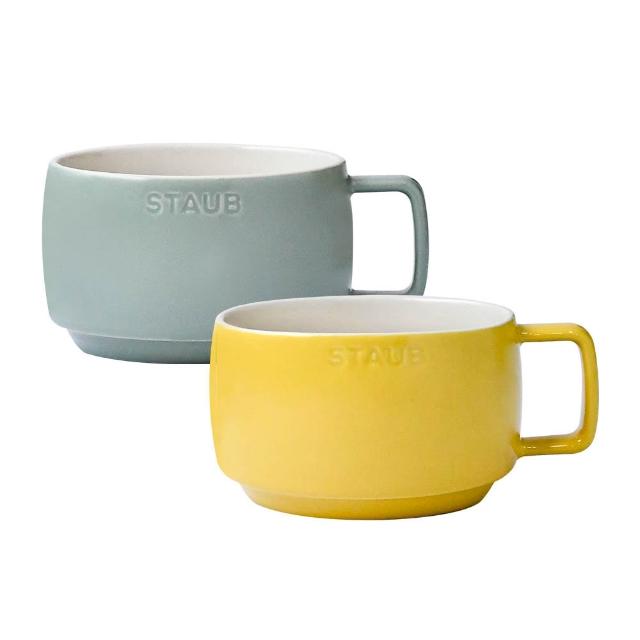 【STAUB】陶瓷早餐杯500ml-檸檬黃/莫蘭迪綠2色任選(德國雙人牌集團官方直營)