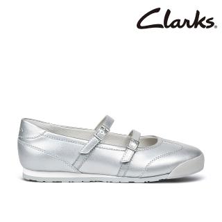 【Clarks】女鞋 -Craft Deer Je合成皮雙帶瑪莉珍鞋 薄底鞋(銀色)(CLF32132C)