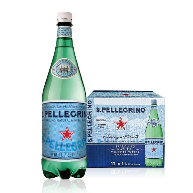 【S.Pellegrino 聖沛黎洛】即期良品 天然氣泡礦泉水寶特瓶裝1000mlx12瓶/箱