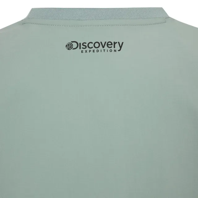 【Discovery Expedition】Freshvent 女版梭織口袋Logo短袖T恤(DWRS82053-MTL)