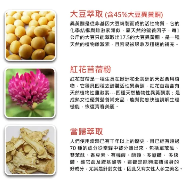 【草本之家】豐采大豆異黃酮3入組(60粒/入)(泰國葛根.山藥.紅花苜蓿.當歸)